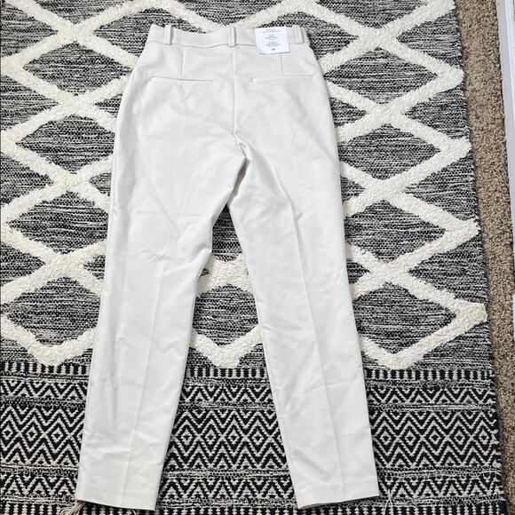 NWT H & M Slack Regular Waist Color Cream/White Size 4 Trouser Work Pant - Picture 5 of 6